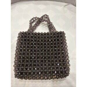 Vintage GAP  Mini-Handbag Redish Beaded Double Handle Snap Bag Purse '90's